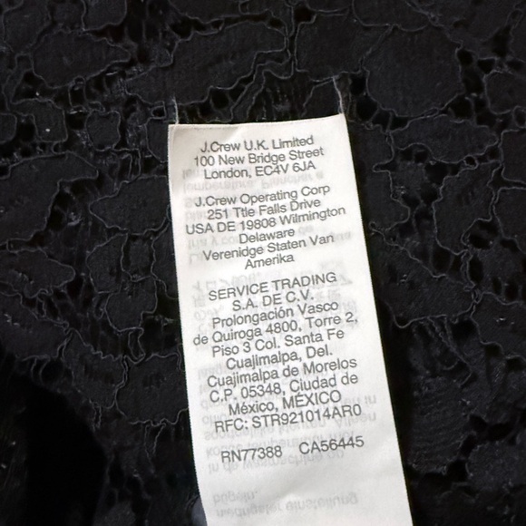 J. Crew Black Sheer Lace Blouse - Picture 6 of 6
